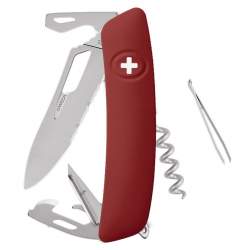 Couteau suisse Swiza SH03TR ALLMATT Wavy Edge Red Helvetix