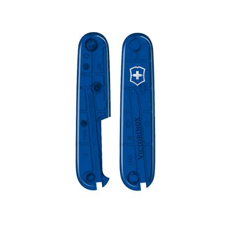 Plaquettes bleues translucides Victorinox 91mm - avec imperfections