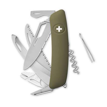 Couteau suisse Swiza Hunter SH09 ALLMATT olive - avec scie